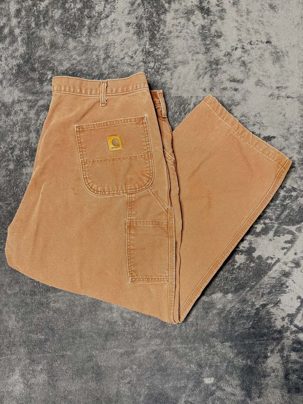 Carhartt Vintage Brown Dungaree Fit Work Pants Carpenter Trousers 42x30